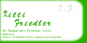 kitti friedler business card